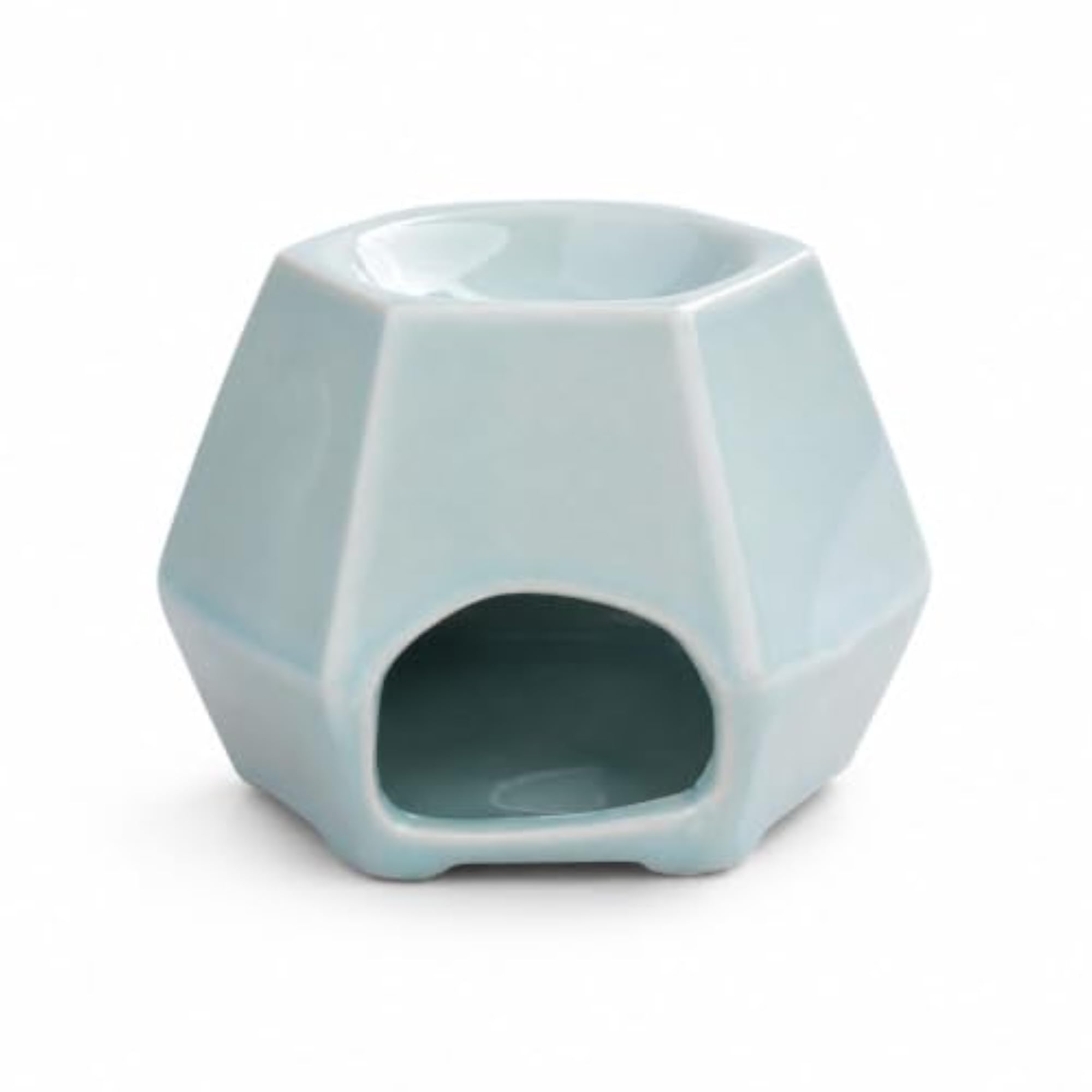 Glazed Tabletop Burner with Tealight Holder Glossy